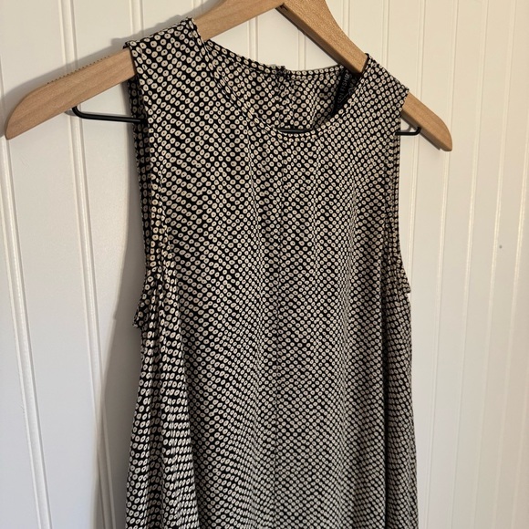Eileen Fisher A-Line High Neck Polka Dot Swing Dress 100% Silk Women’s Size XXS - Picture 2 of 13